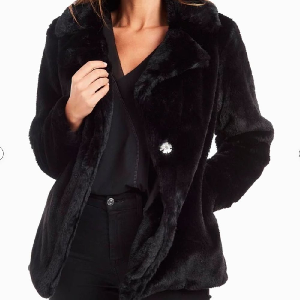 NWT Kendall + Kylie Faux Fur Coat, Size S